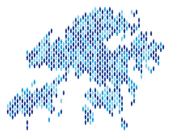 Hong Kong Mapa População Pessoas —  Vetores de Stock