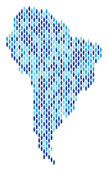 Südamerika Karte Bevölkerungsdemographie — Stockvektor