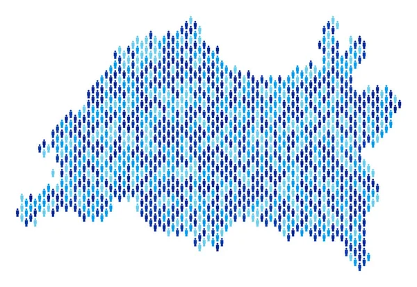 Mapa do Tartaristão População Demografia — Vetor de Stock