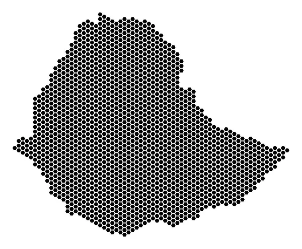 Mapa do hexágono Etiópia —  Vetores de Stock