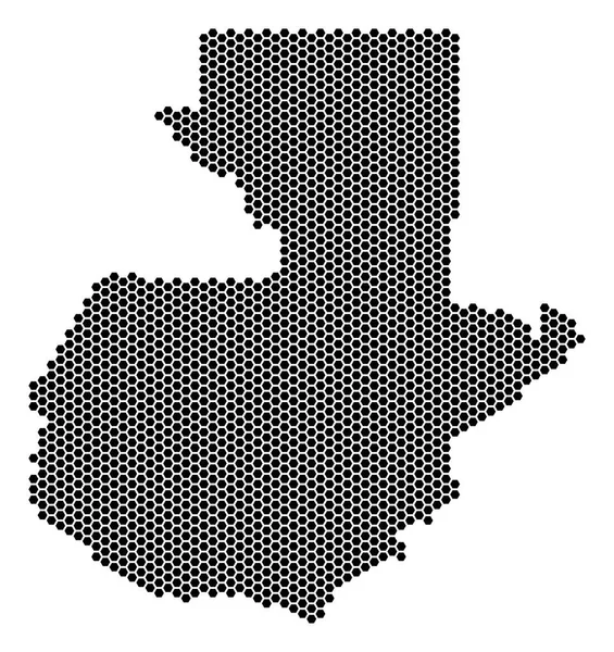 Mapa da Guatemala de favo de mel — Vetor de Stock