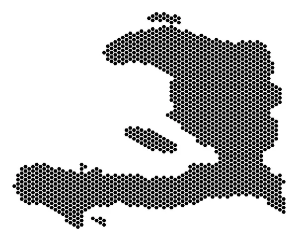 Hex-Tile Haiti karta — Stock vektor