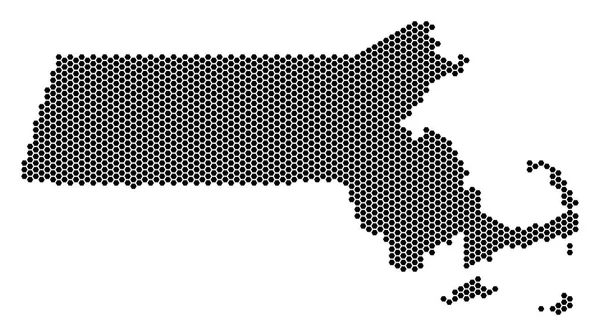 Карта штата Массачусетс — стоковый вектор