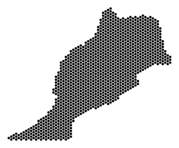 蜂窝摩洛哥地图 — 图库矢量图片