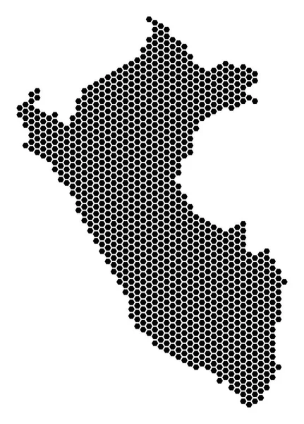 Mapa de Honeycomb Perú — Archivo Imágenes Vectoriales