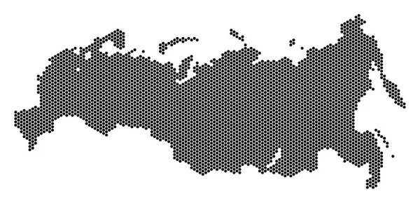 Honeycomb Russia Map — Stock Vector