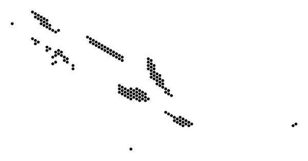 Hex Tile Ilhas Salomão mapa — Vetor de Stock