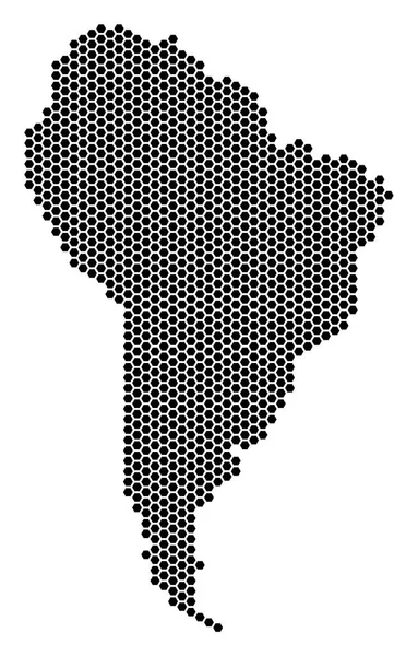 Hexágono América del Sur Mapa — Vector de stock