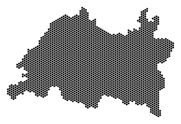 Mapa Tatarstánu plástev — Stockový vektor