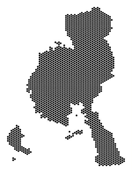 Mapa provincie Veraguas dlaždice hex — Stockový vektor