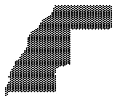 Hex-kiremit Batı Sahra harita