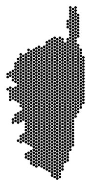 Altıgen Korsika Fransa ada Haritası