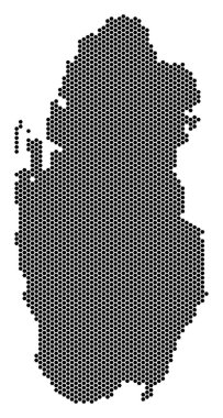 Altıgen karo Katar harita