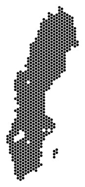 Altıgen İsveç harita