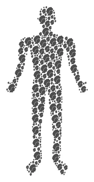 Kvinna profil mänsklig figur — Stock vektor