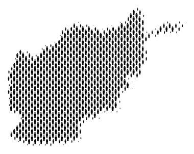 Afganistan harita nüfusun demografik