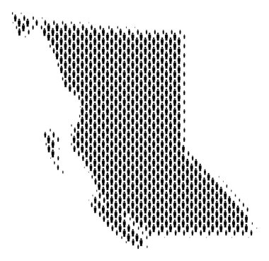 British Columbia eyaletinde harita nüfusun demografik