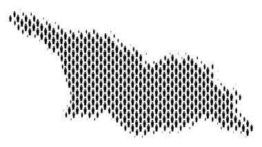 Georgia Map nüfusun demografik