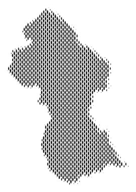 Guyana Haritası nüfusun demografik