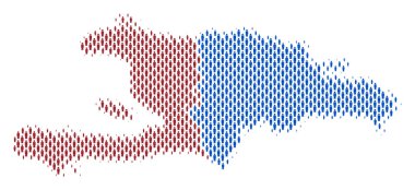 Haiti ve Dominik Cumhuriyeti harita nüfusun demografik