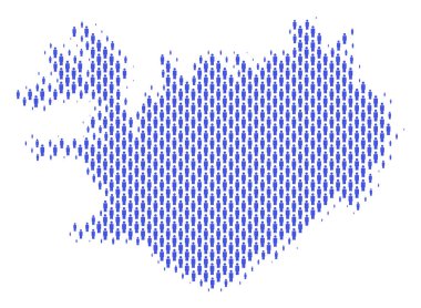 İzlanda harita nüfusun demografik