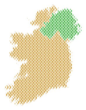 İrlanda ülkeler harita nüfusun demografik