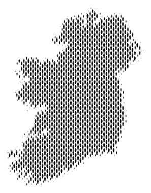 İrlanda Adası harita nüfusun demografik