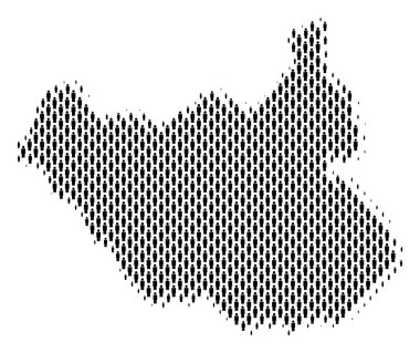 Güney Sudan harita nüfusun demografik