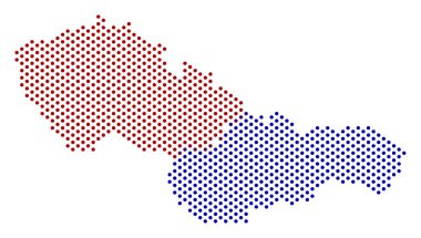 Nokta Çekoslovakya harita