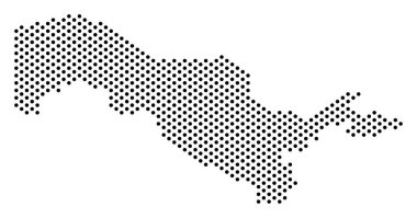 Piksel Özbekistan haritası