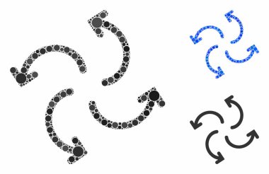 Siklon oklarının Bileşimi Çember Noktalarının Simgesi