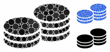Küresel Ögelerin Mozaik Simgesini Paralar