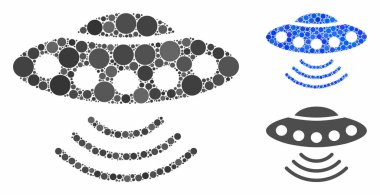 Küresel Ögelerin Uzaylı İstilası Mozaik Simgesi