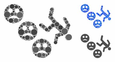 Drop down sad user Composition Icon of Spheric Items