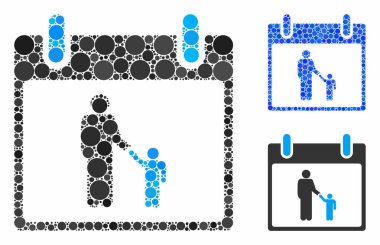 Baba takvim günü Küre Ögelerinin Kompozisyon Simgesi