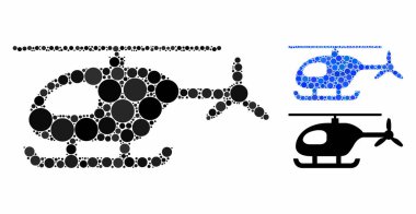 Yuvarlak Noktaların Helikopter Bileşimi Simgesi