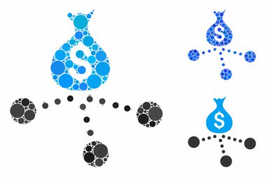 Para dağılımı Bileşimi Çember Noktaları Simgesi