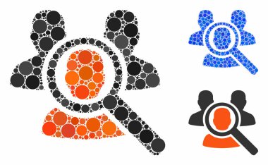 Search patient Mosaic Icon of Circle Dots