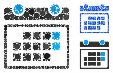 Ay takvimi Çember Noktalarının Mozaik Simgesi
