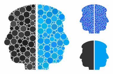 Çift Yüzlü Yuvarlak Noktaların Kompozisyon Simgesi