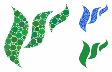 Flora soyutlaması Çember Noktalar Simgesi