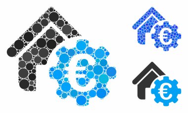 Avro ödeme teçhizatı Yuvarlak Noktaların Mozaik Simgesi