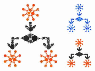Virüs Üreme Bileşimi Çemberlerin Simgesi