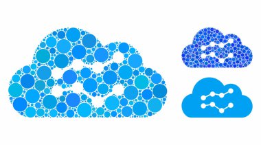 Küresel Ögelerin Mozaik Simgesini Bulut Çizelgesi Yapılandırdı