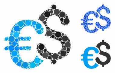 Küresel Ögelerin Euro ve Dolar Bileşimi Simgesi