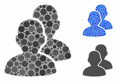 Kullanıcılar Çember Noktalarının Mozaik Simgesi