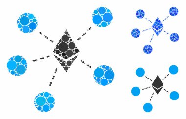Ethereum net yapısı Yuvarlak Noktaların Mozaik Simgesi