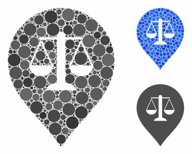 Çemberlerin Adalet Ağırlık İşaretleyici bileşimi Simgesi