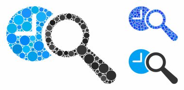 Zaman Bul Yuvarlak Noktaların Mozaik Simgesi