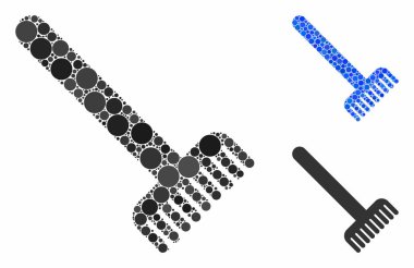 Yuvarlak Noktaların Süpürge Mozaik Simgesi